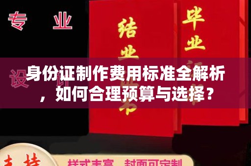 芮城身份证制作费用标准全解析，如何合理预算与选择？