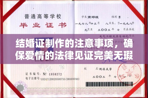 芮城结婚证制作的注意事项，确保爱情的法律见证完美无瑕